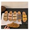 Fashion and lightweight one-word heightening thick-soled slippers for women's summer wear 2025 new high-end popular versatile cool slippers