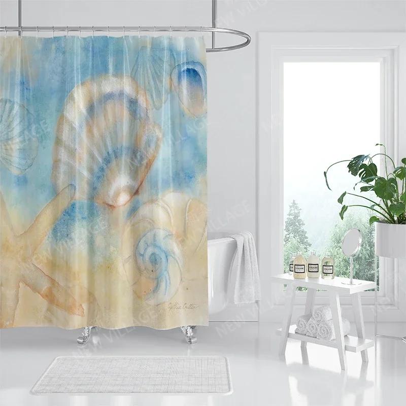 Home Waterproof Fabric Bathroom Curtain Accessories Shower Shower Curtain Atlantis Style Shower Curtain