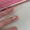 Women's Accessory Small Chain Daily Ribbon Necklace