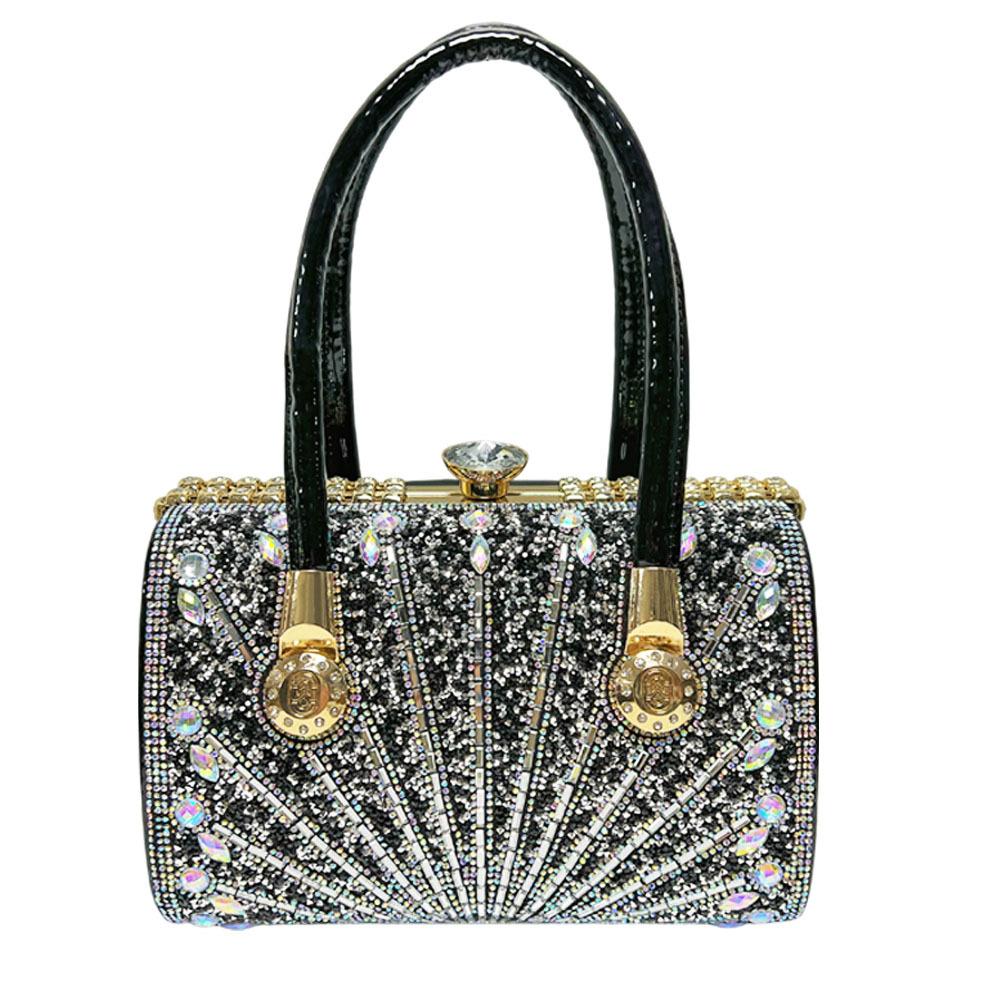 Bolso de Noche Brillante 2024 para Mujer, Bolso de Mano de Lujo con Pedrería para Boda, Bolso de Hombro de Gran Capacidad para Fiesta de Graduación