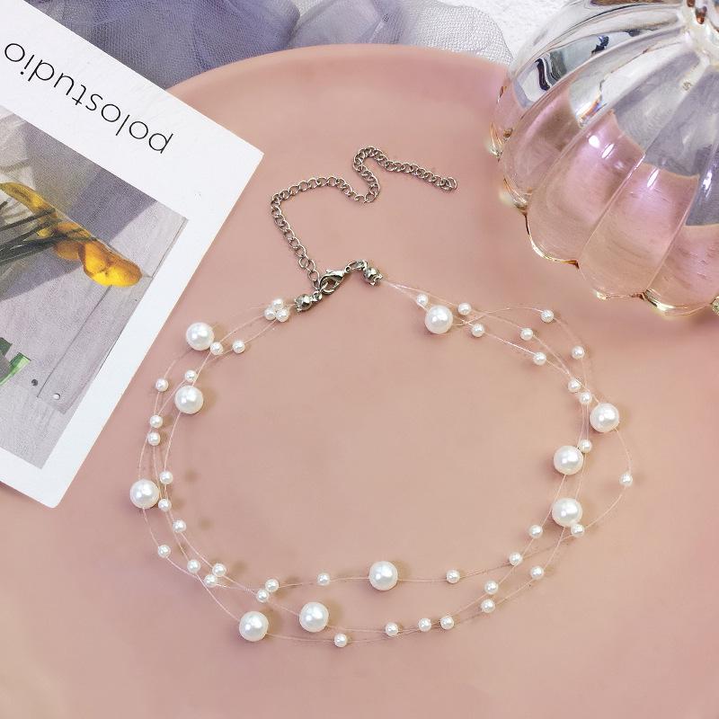 

Серьги-подвески с длинной кисточкой из серебряной иглы S925 с корейским жемчугом дыхание младенца - многослойный дизайн