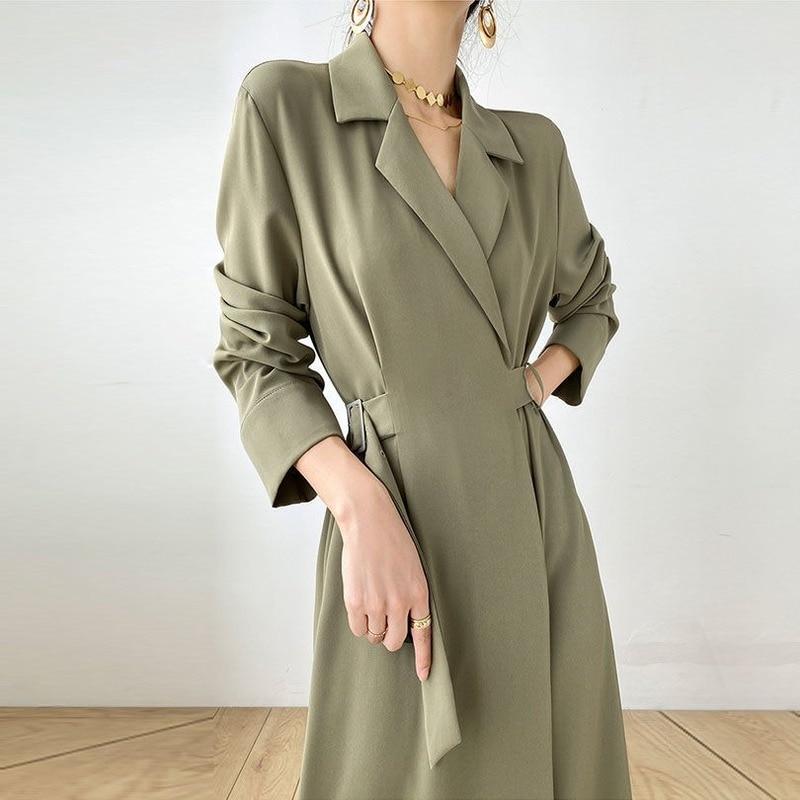 olive green one piece dress