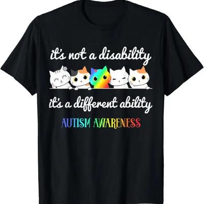 Cat Autism It's Not a Disability Different Ability T Shirt