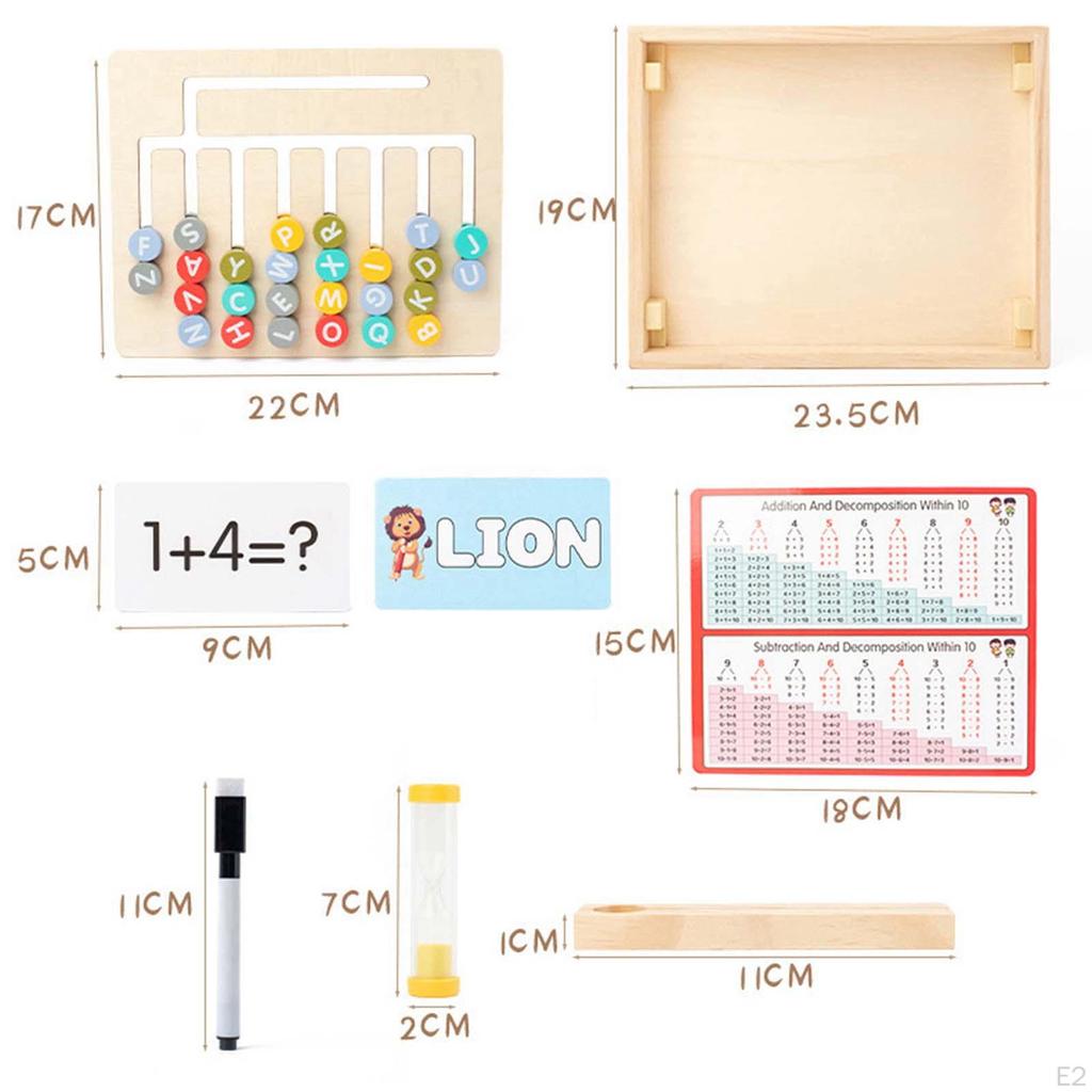 Wooden Maze Matching Letter Spelling Game, Word Game Learning Toys for Toddlers