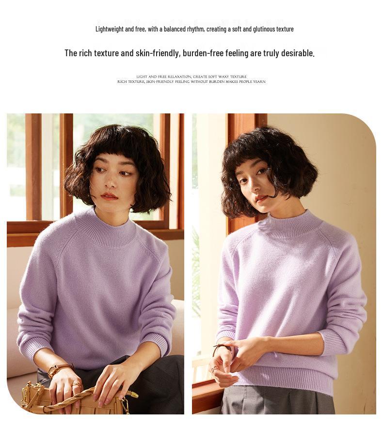 Women's Cashmere Sweater: Thickened Seven-Needle Knit Pullover for Autumn & Winter