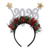 Sweet 2026 Happy New Year Headband Cute Glitter Hair Hoop Exquisite Christmas Headpiece  Cosplay