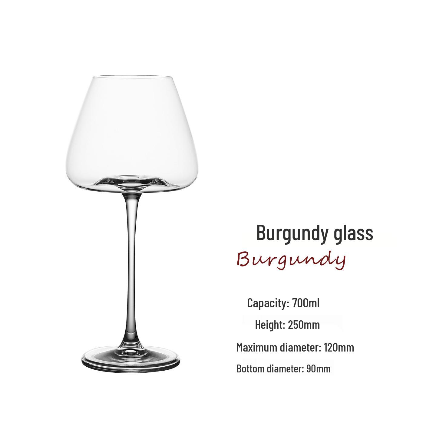 

Crystal Burgundy High-Stem Red Wine Glass Set with Gift Box