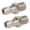Secure Fit 1/4 Inch Stainless Steel Quick Connect Fittings with NPT Threads for Pressure Washer Wand and Hose Integration