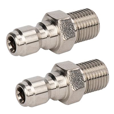 Secure Fit 1/4 Inch Stainless Steel Quick Connect Fittings with NPT Threads for Pressure Washer Wand and Hose Integration