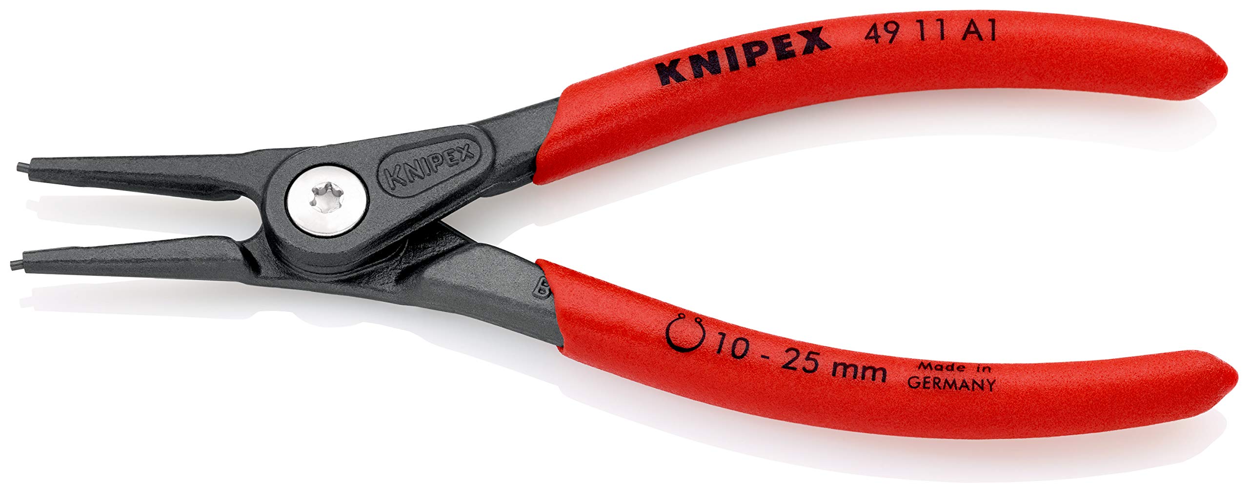 

KNIPEX Прецизионные клещи для стопорных колец для прямых валов 4911-A1, (SB) 4911-А1