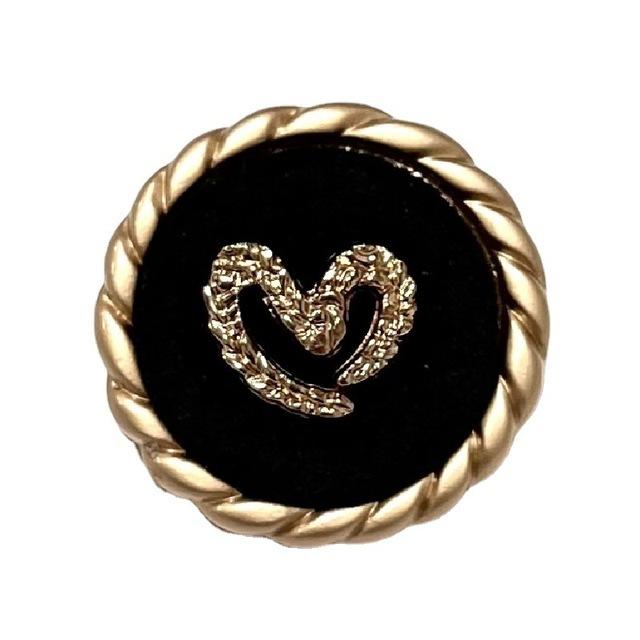 6Pcs High-End Design Round Metal Luxury Brand Sewing Button For Clothing Accessory Handmade Diy Material Decoration Gold Black