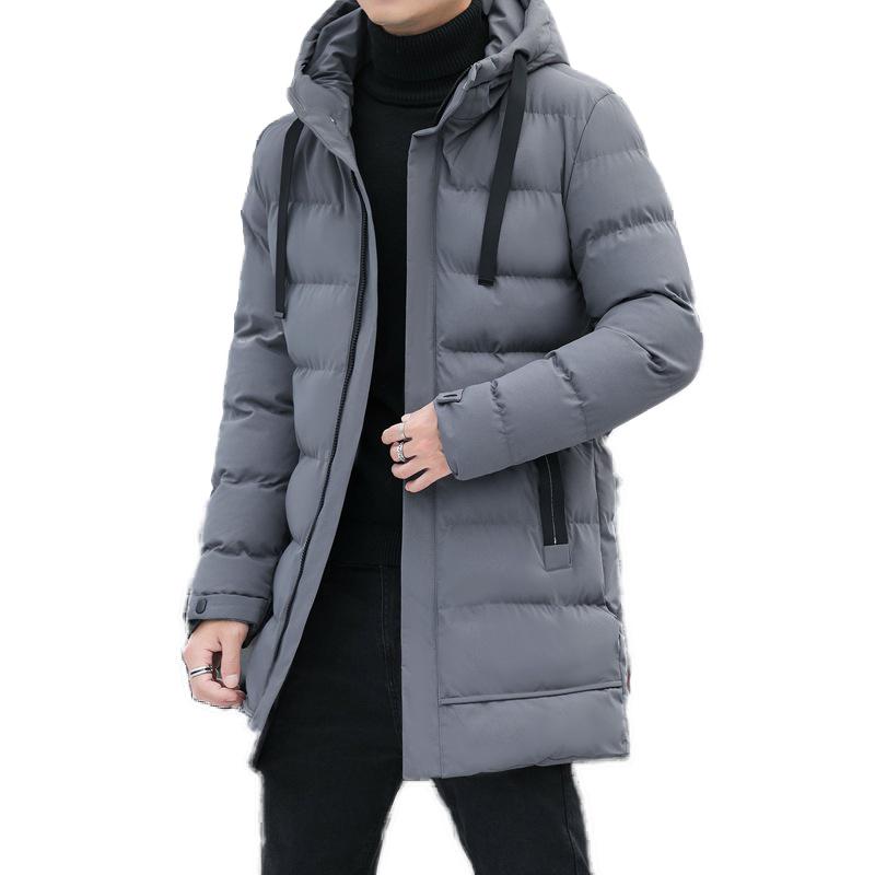 Plus Size Men's New Winter Trendy Warm Long Coat Hooded Thickened Mid-length Hooded Men's Warm Coat Winter Down Jacket Parka