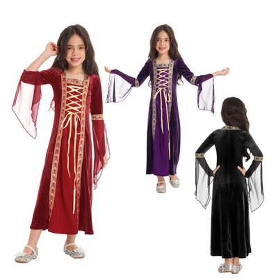 Dziewczęcy kostium średniowiecznej księżniczki renesansowy kostium szata suknia retro sukienka na Halloween Cosplay element ubioru