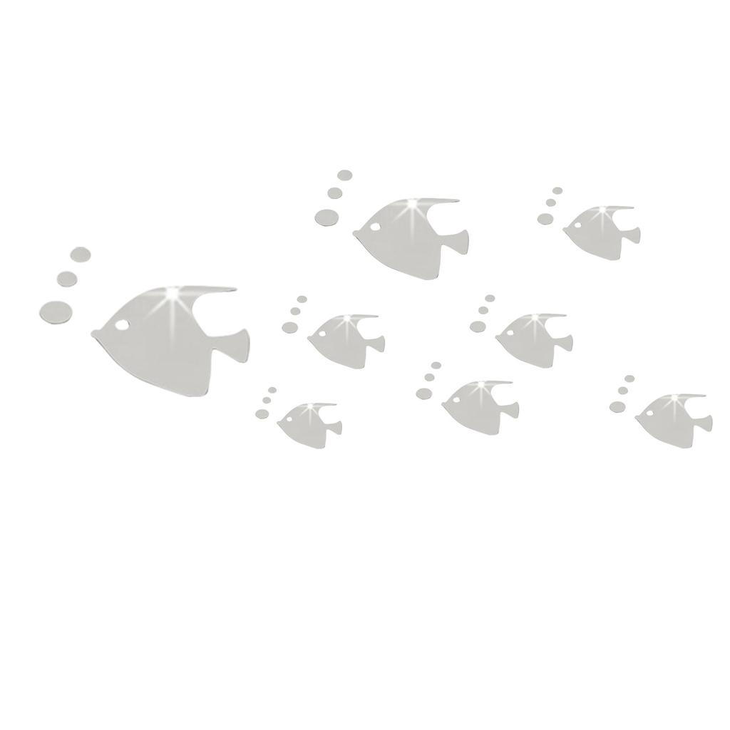 (Nikita) Samolepky na zeď Bubble Fish Zrcadlové samolepky Akrylové zrcadlové samolepky na zeď