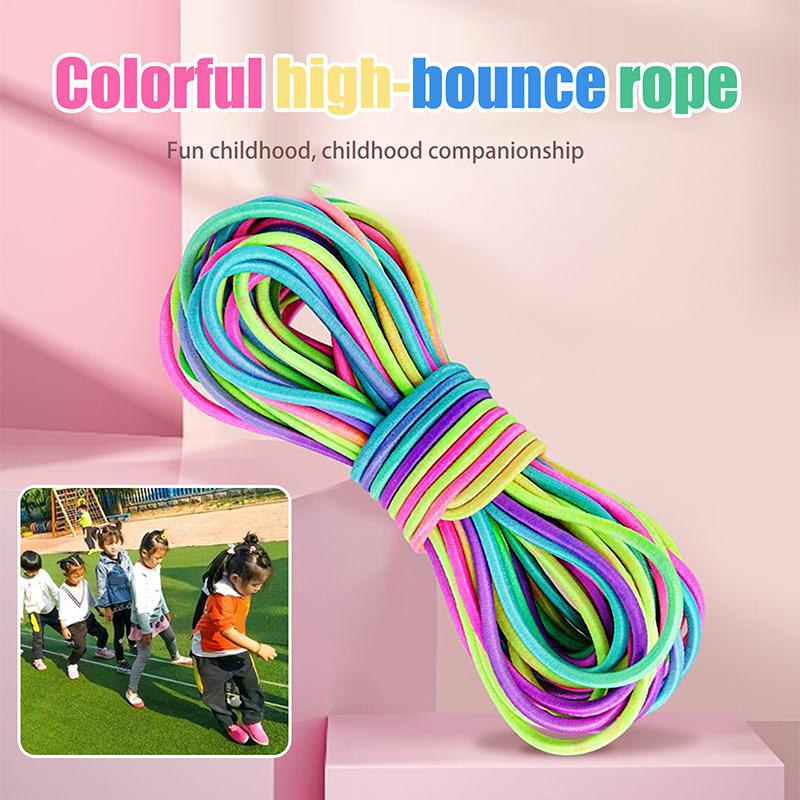 1 Pezzo Corda per Saltare per Bambini Giocattoli per Allenamento 5-10M Corda per Saltare Elastico Giocattolo per il Movimento Esercizio Allenamento Salto Nylon Regalo Ragazza