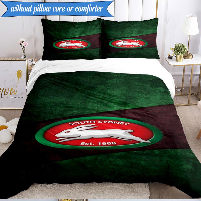 Set Lenzuola con Stampa 2D Design Logo Coniglio NRL 3 Pezzi (Include 1 Copripiumino + 2 Federe Senza Imbottitura), Decorazione camera da letto, Regalo ventilatore