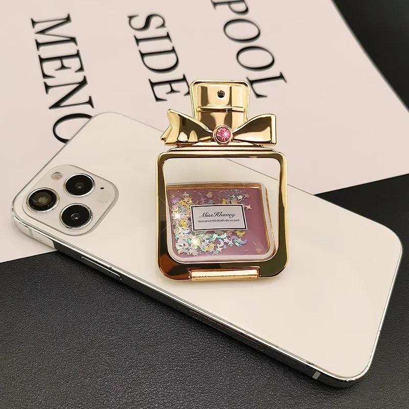 Rhinestone Perfume Mobile Phone Stand Desktop Bracket Magsafe Cellphone Grip Phone Accessories Phone Stand Holder Adhesive Style