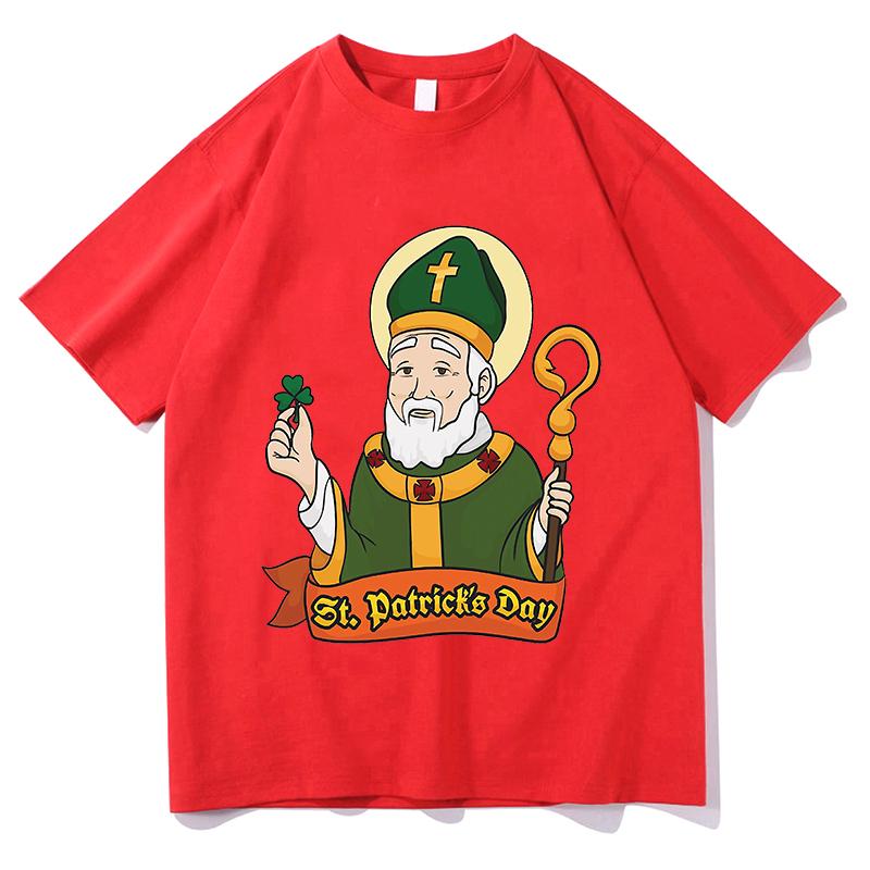 

2026 St Patricks Day Graphic Tshirts Unisex Women Summer Cotton Clothing Casual Fashion Round Neck Short Sleeved Tee Streetwear M