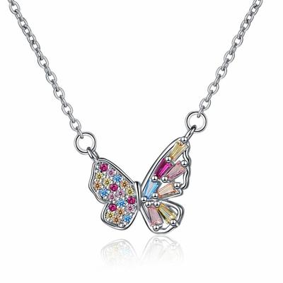 Elegante Zirkon Schmetterlingshalskette: Stilvolle Schlüsselbeinkette mit High-End-Design
