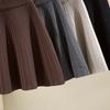 Women's Knitted Umbrella Skirt, High-waisted Skirt, Autumn and Winter Short Swung A-line Pleated Skirt