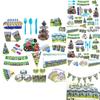 Minecraft Baby Shower Birthday Party Supplies Featuring Vibrant Tableware Set