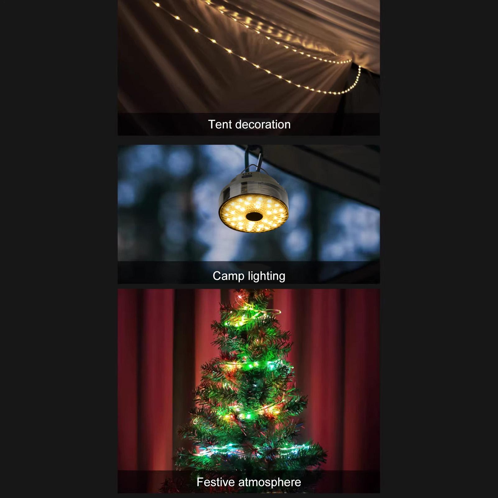 

Camping String Lights LED Solar Tent Lantern Waterproof Rechargeable Emergency Light for Hiking Yard Decor CN