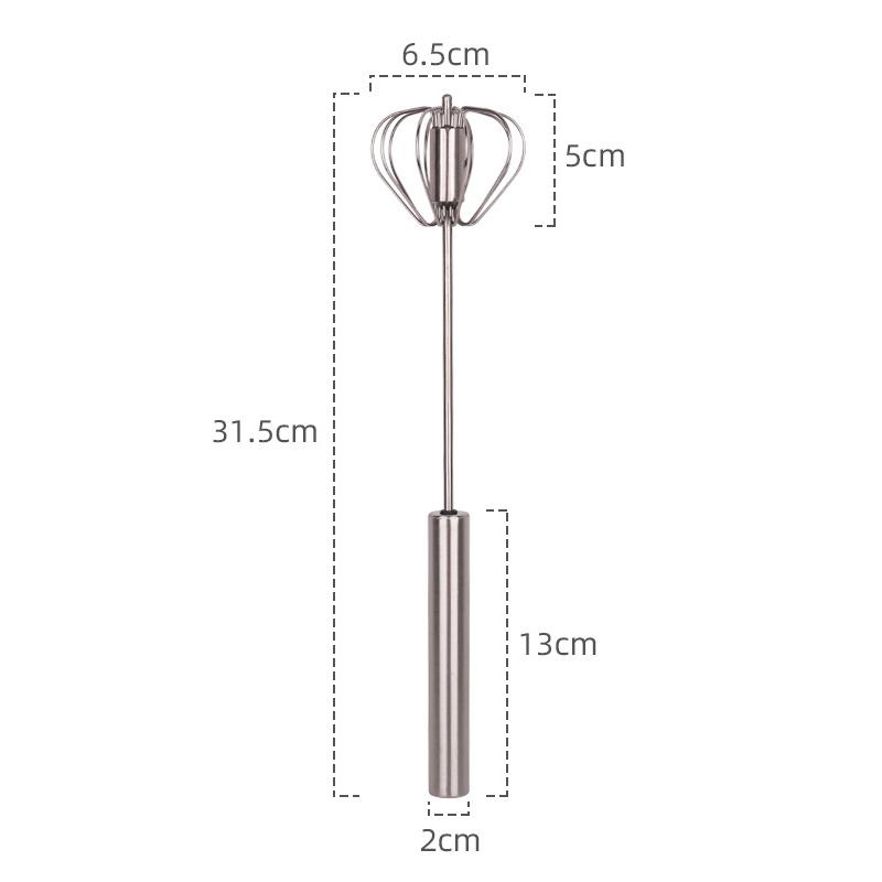Poloautomatický šlehač vajec Nerezová metla na vejce Ruční mixér lisovacího typu Samootáčející šlehač vajec Kuchyňské nástroje na vejce