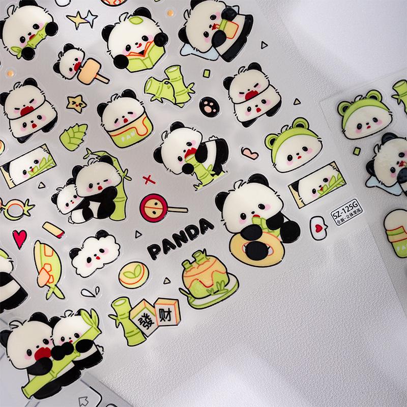 Sky New Panda Bamboo Pattern Journal DIY Phone Case Sticker
