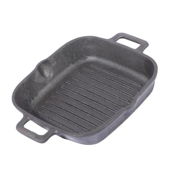 Arth The 10 Inch Pre-Seasoned Cast Iron Grill Pan, Natural Non-Stick, Raised Ridges | 100% Chemical and Toxic Free