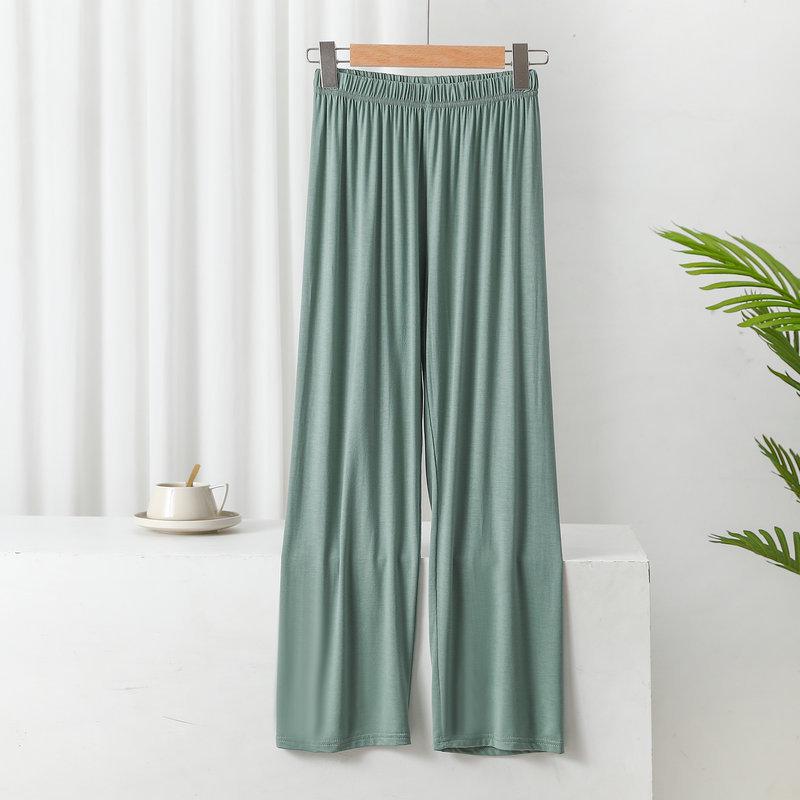 Women's High Waist Korean Style Wide-Leg Modal Pants - Versatile Summer Casual Straight-fit Trousers