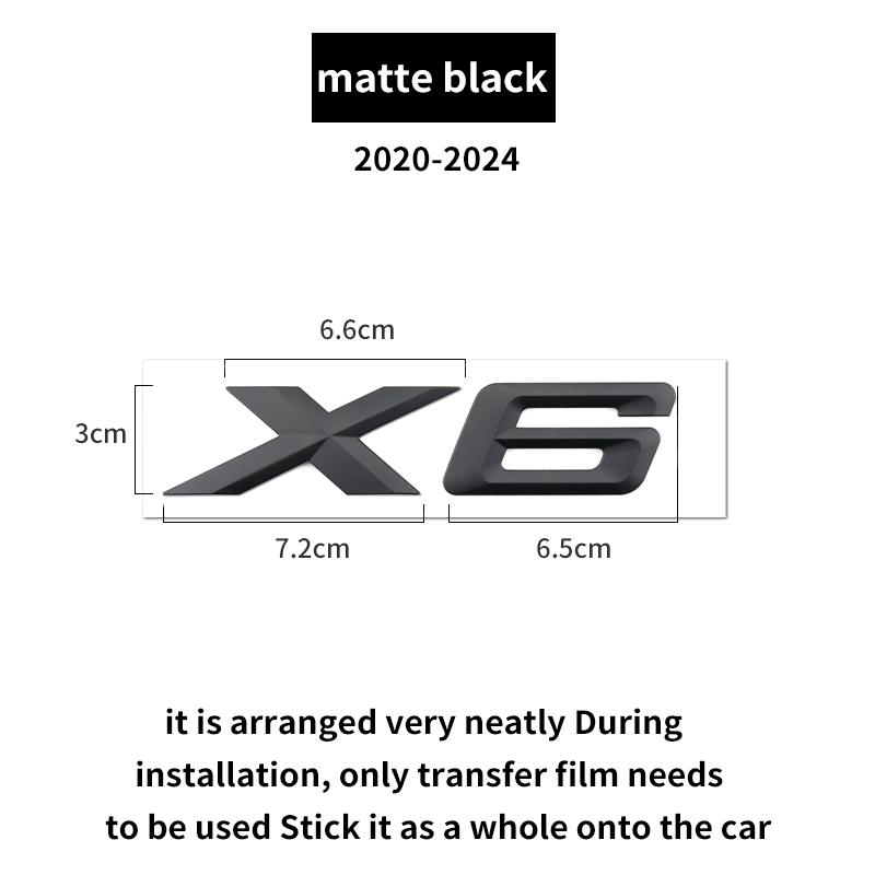 Suitable for BMW X1 X2 X3 X4 X5 X6 X7 F49 U12 F39 G08 G18 F15 F25 F26 G01 G02 G05 G06 G07  and Tail Letters Silver Black