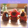 Capybara Stuffed Animal Keychain Soft Short Plush Toy Pp Cotton Backpack Accessory For Girls Teens