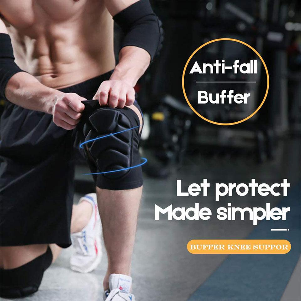 1 Pair Knee Pads Anti-Slip Collision Avoidance Kneepads with Thick EVA Foam for Volleyball Football Dance Knee Sleeve