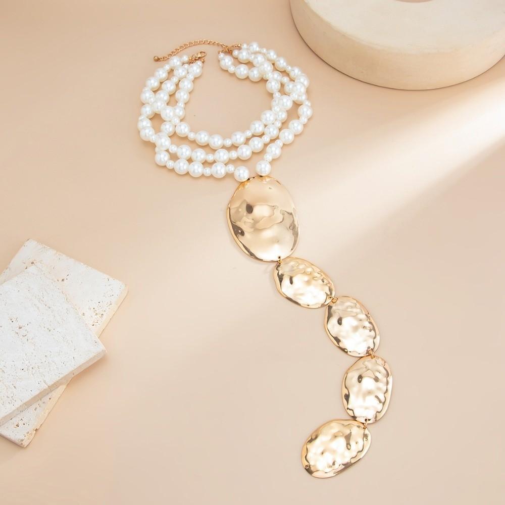 Exaggerated Boho Molten Metal Pendant Fashion Charm Style Necklace Daily