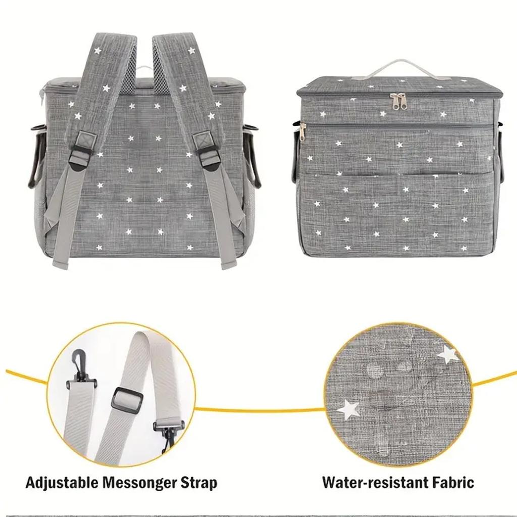 Universal Stroller Organizer,Waterproof Diaper Bag, Stroller Caddy Organizer with Cup Holder Shoulder Strap,Backpack,Mom Handbag