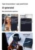 AI Smart Glasses with Bluetooth Calling & Music, Retro Oval Frame Sunglasses, Black Technology
