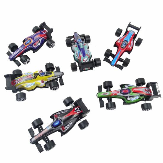 12 pezzi giocattolo per auto da corsa per bambini tirare indietro formula 1 modello di auto da corsa corpo in metallo ruote in gomma pressofuso decorazione del veicolo per i più piccoli regalo di compleanno dei ragazzi