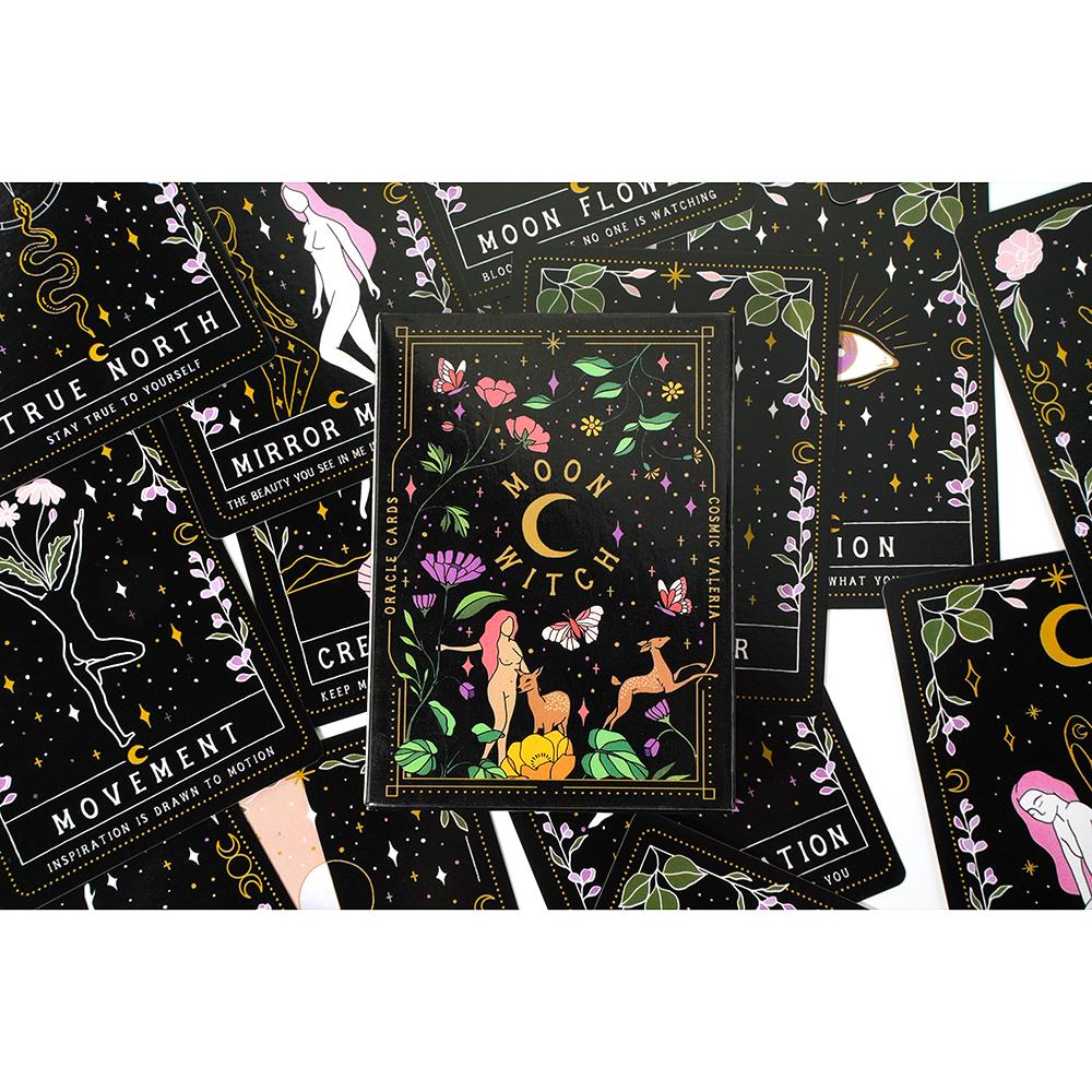 Mondhexe Orakel Familienzusammenkunft Unterhaltungsspielkarten