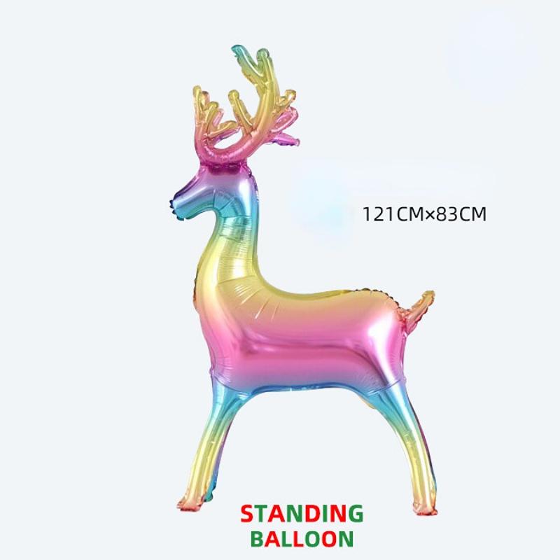 Standing Elk Foil Balloon Inflatable Toy Party Decor Sika Deer Balloons Reindeer Ballon Kids Birthday Party Decorations