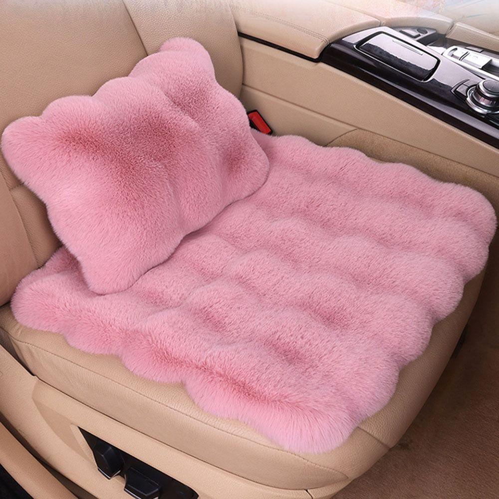 Warm Plush Car Seat Cushion Ultra-Soft Vehicle Dressed Decoration  Auto Accessories