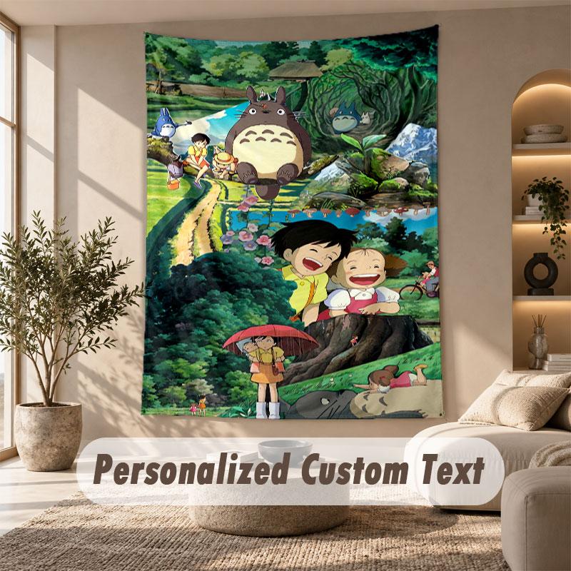 Wall Hanging Tapestry Art Cloth Bedroom Room Background DecorMy Neighbor Totoro