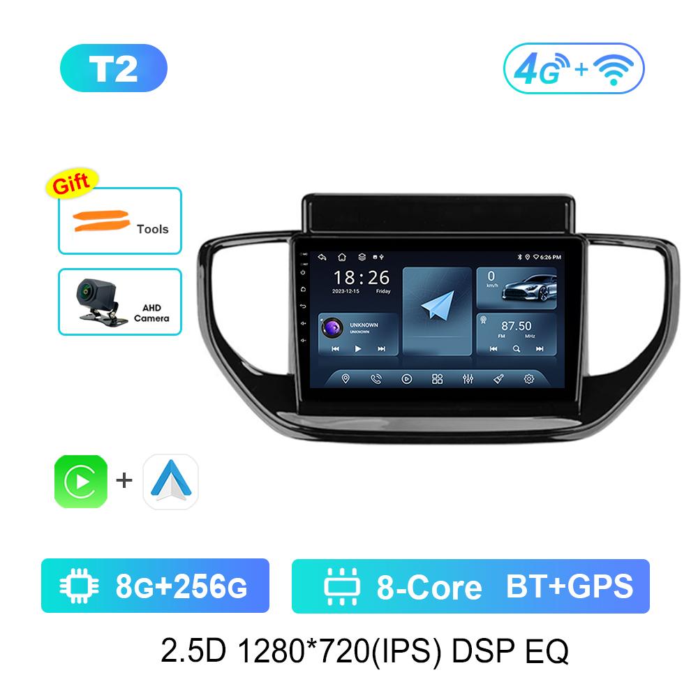9 Inch DSP Stereo Car Radio Multimedia Player for Hyundai Solaris 2 II 2020 - 2021 GPS Navi Android OS 4G BT WiFi Auto Tools