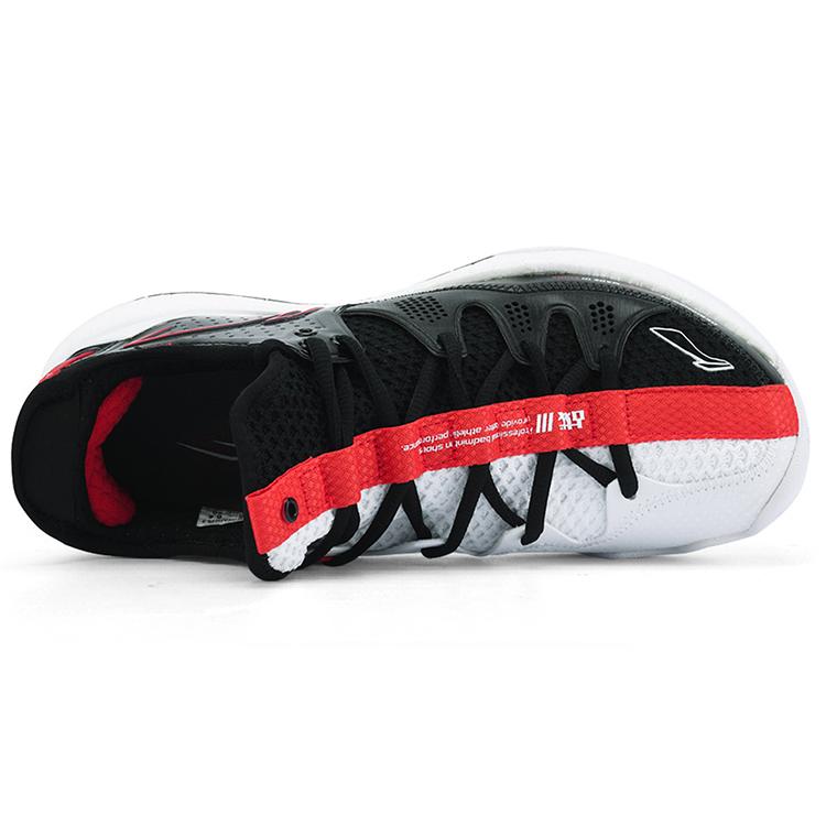 Li Ning Badminton Shoes Unisex Mid Top Black/White/Red AYAS024-2