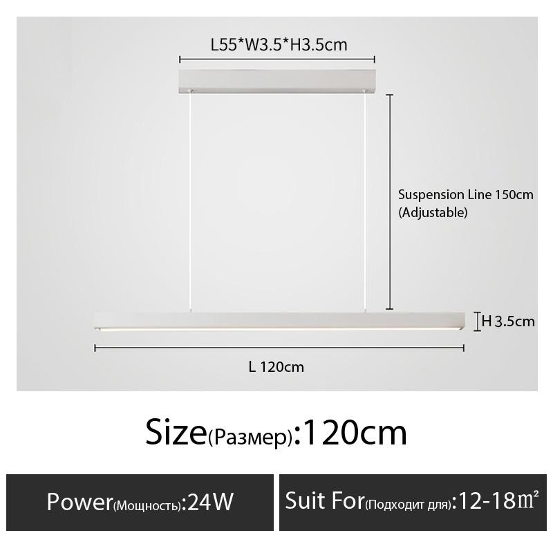 Minimalist Dining Room Chandelier Modern Long Strip Dining Table Luxury Bar Office Light Cocina Accessories Kitchen Island Lamp