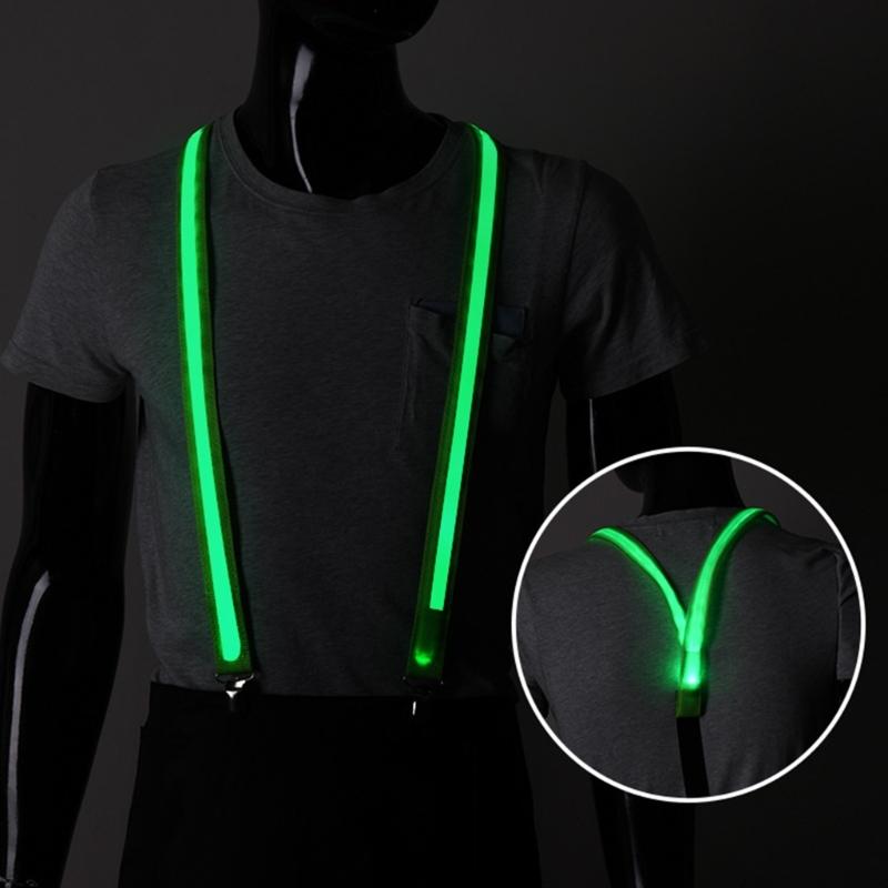 Light Up Suspender Brace for Men Back Harness Strap for Music Festival Party Night Club Costume Shoulder Bondage Strap