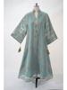 Spring/Summer Tassel Leaf Embroidered Muslim Long Dress - Elegant & Fashionable Cover-up Robe