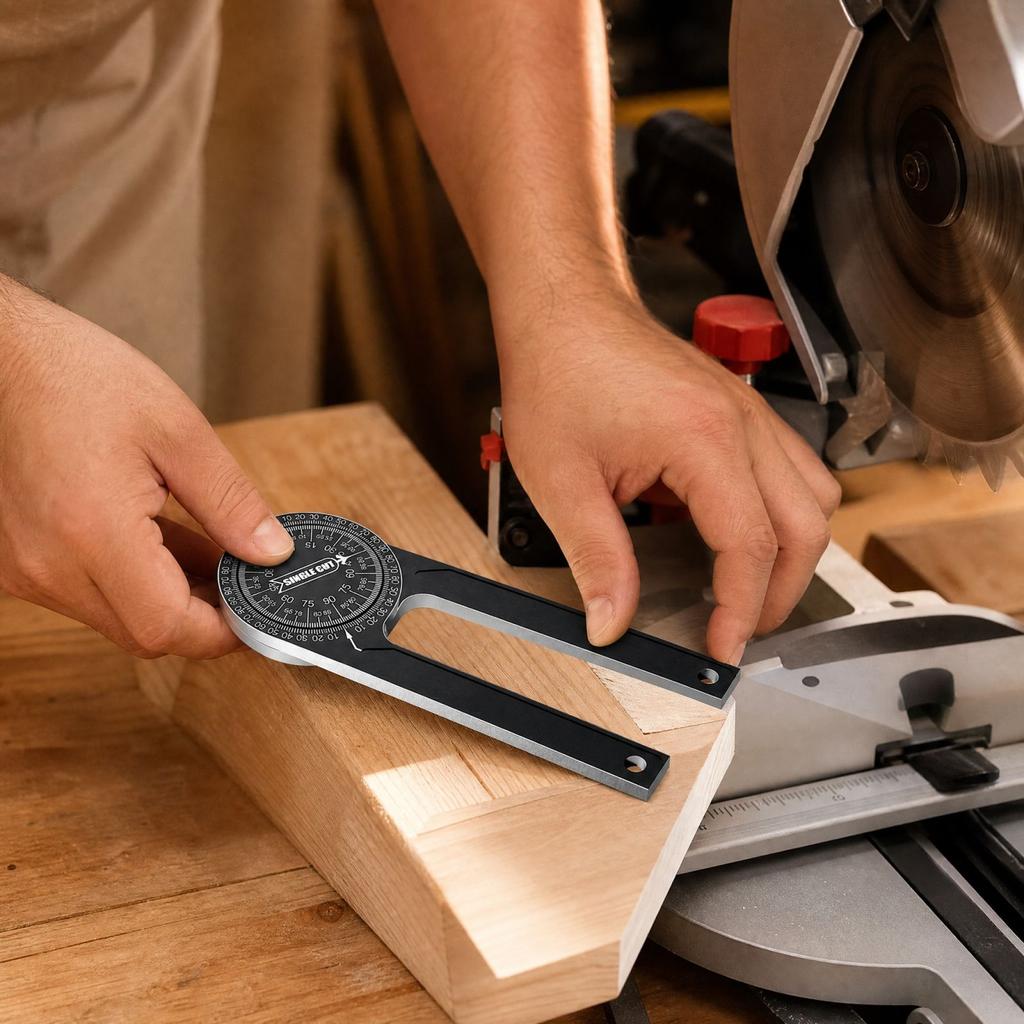 Aluminum Saw Protractor with Double Scale Angle Measuring Tool