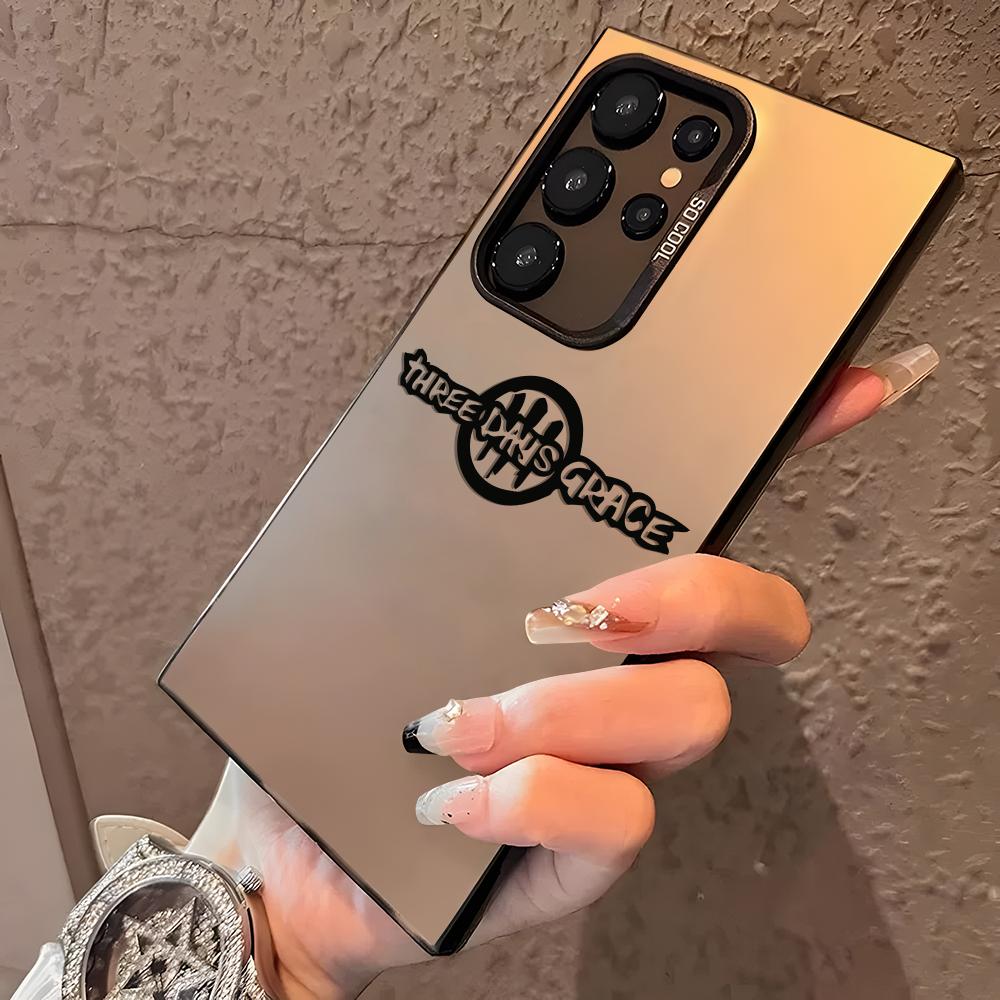 Fashion T-Three Days Grace Phone Case For Samsung Galaxy S25 Edge S24 S23 S22 S21 S20 Ultra Funda Silicone Silver Cover