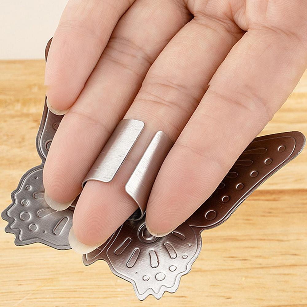 Stainless Steel Finger Guard Cutting Shiel Adjustable Vegetable Cutting Thumb Guard Finger Protector Tools Kitchen Gadget