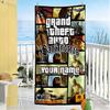 Grand Theft Auto Customize Your Name Beach Towel High Absorbency & Quick-Dry Perfect for Traveling Yoga Camping and Swimming